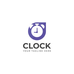 Creative Alarm clock logo design 