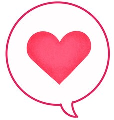 heart with bubble