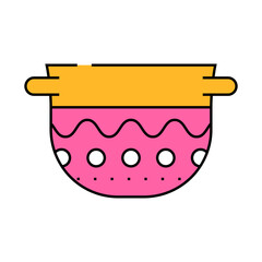 food clay crockery line icon vector. food clay crockery sign. isolated symbol illustration