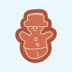 choco ginger bread cookies element stock. Delicious cookies with green icing. Autumn sweetness,