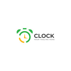 Creative Alarm clock logo design 