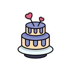 Christmas Cake vector icon