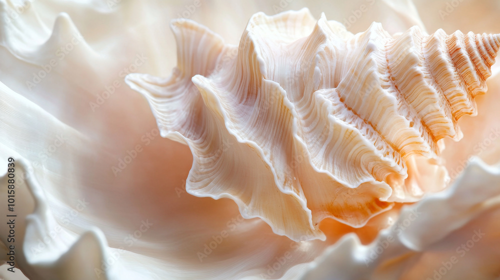 Poster a close-up image of a single, beautiful pearl shell, showing its natural texture and value.