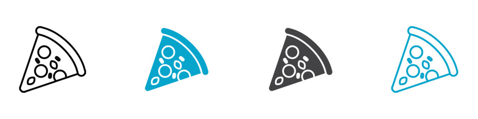 pizza icon Thin line vector design