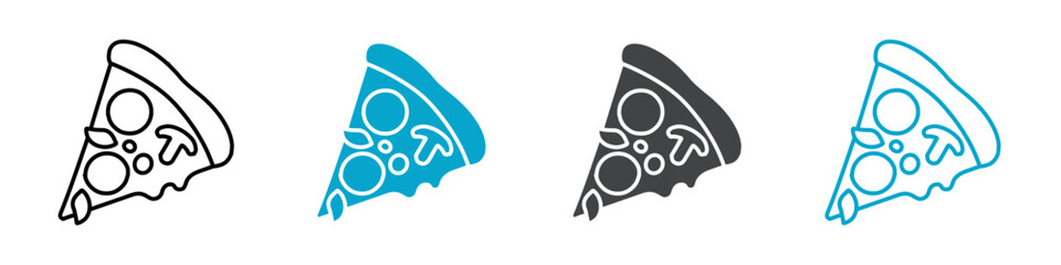 Obraz premium pizza icon Thin line vector design