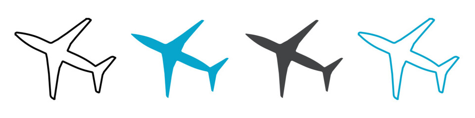 plane icon Thin line vector design