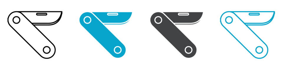 pocket knife icon Thin line vector design