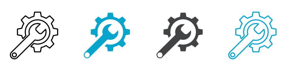 repair icon Thin line vector design