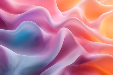 Obraz premium Mesmerizing Waves of Colorful Abstract Flow: Fluid Gradients in Vibrant Hues, Inspired by Organic Movement and Soft Textures, Invoking a Dreamlike, Serene Atmosphere.