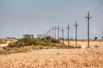 Obraz premium Dry desert-like landscapes along the road to Porto in north of Spain around Valladolid