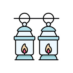 Christmas Lantern vector icon
