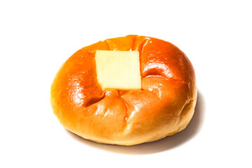 a loaf of bread isolated on a white background