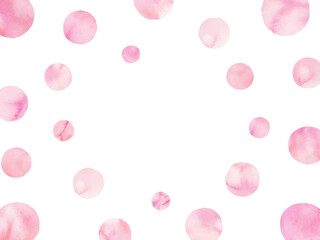 桜色の水玉のフレーム