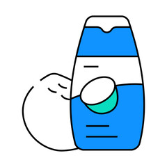 shampoo coconut tropical line icon vector. shampoo coconut tropical sign. isolated symbol illustration