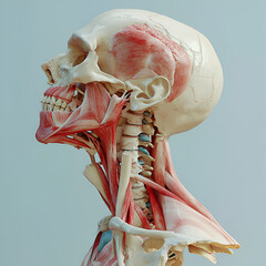 Human Skull and Muscles