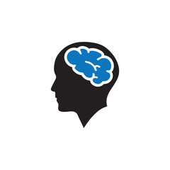 Man head, people symbols, Brain, Creative mind, learning and design vector template, mind care, medical care, nursing care.