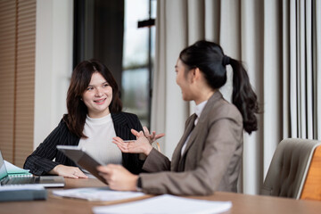 Business Team Engaged in Strategic Discussion in Office Environment