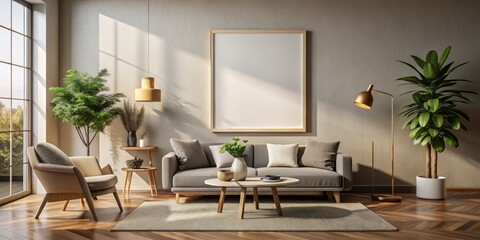 Vertical Poster Mockup for Creative Showcase in Modern Interior Spaces
