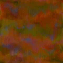 Ikat theme Abstract wavy blurred painted layered seamless pattern Autumn transparent green, blue, orange, brown colors