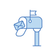 Christmas Mailbox vector icon