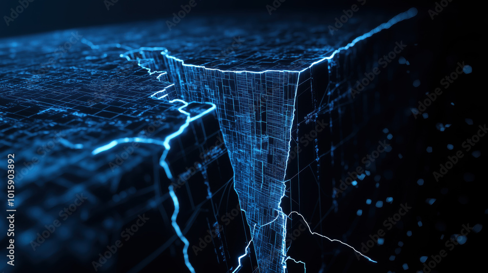 Poster digital pulse shockwave earthquake visualization abstract