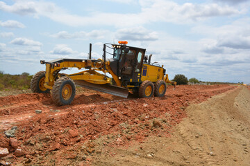 GPS grader at work