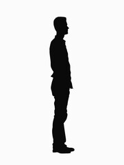 Fototapeta premium silhouette of a man on a white background, vector illustration