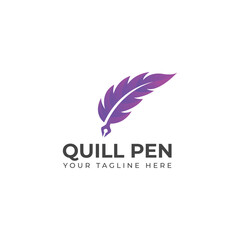 Creative Quill Pen Vector logo design