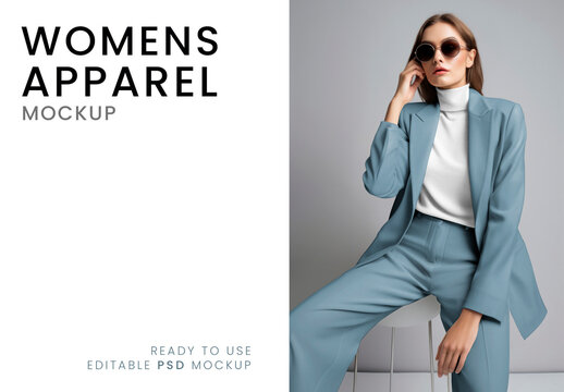 Apparel Women Business Attire Mockup With Generative AI