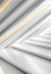 Obraz premium Modern white and light grey square overlapped pattern on background with shadow. white background