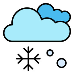 weather, cloud, snow fall, winter, snow flake Icon