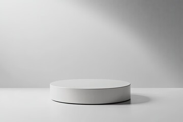 Minimalist white product podium. Perfect for showcasing your products in a clean and modern style.