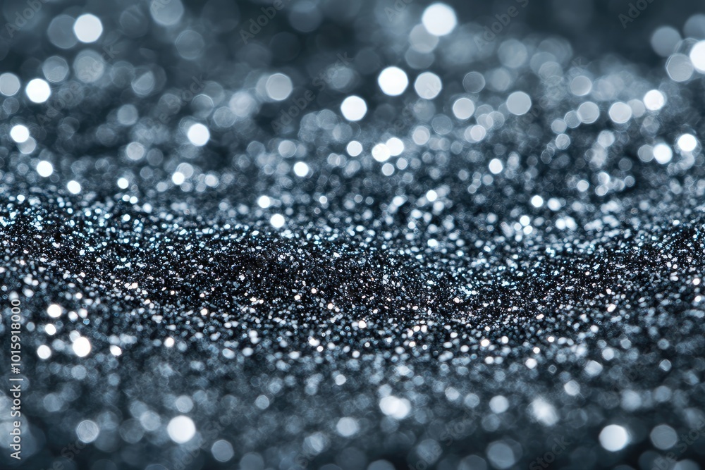 Poster sparkling silver glitter background. perfect for adding a touch of glam to your designs.