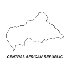 Fototapeta premium map of Central African countries