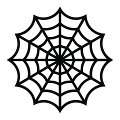 Obraz premium Black Spider Web Icon Isolated on White Background