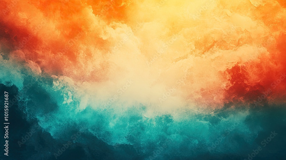 Poster abstract background with orange and blue. perfect for adding a unique and vibrant touch to any desig