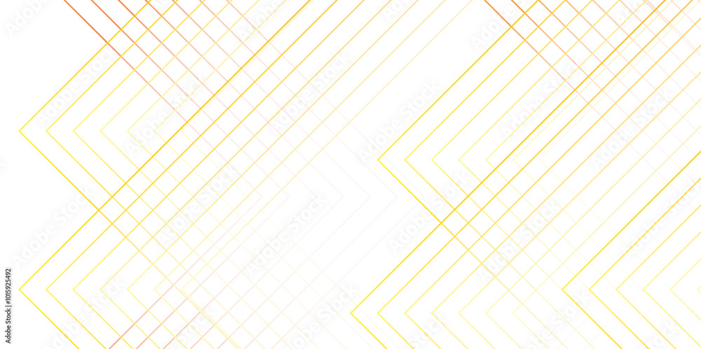Poster Modern, simple vector stripe line technology pattern. Minimal, clean white and gold background with realistic lines. Futuristic digital landscape with linear elements