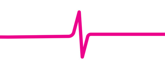 Purple heartbeat line vector icon. ECG heartbeat line diagram isolated on white background cardiology healthcare concept