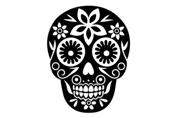 Silhouette of a Skull for Mexican Day of the Dead