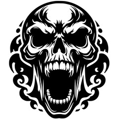 Wrath skull silhouette