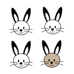 bunny icon illustration sign design