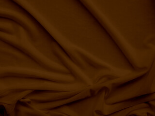 Obraz premium Brown silk cloth curtain pattern dark coffee color wall old textile canvas template business halloween background.