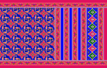 multi abstract pattern sari design art collection.