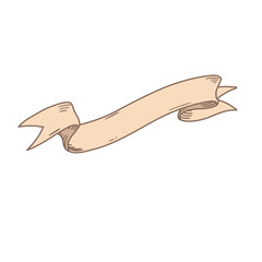 Vintage Hand Drawn Ribbon Illustration