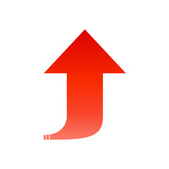 急激にUPする赤い矢印のアイコン