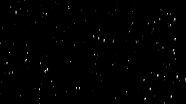 Slow falling snow on the black backgrounds (PNG Background) - (4K_24fps)