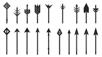 Arrows black set icon. Arrow vector icon Collection different arrows Cursor icons Arrows for web design,  Vector illustration.
