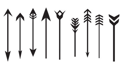 Arrows black set icon. Arrow vector icon Collection different arrows Cursor icons Arrows for web design,  Vector illustration.