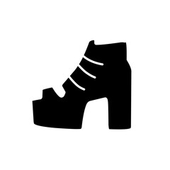silhouette icon of women's shoes