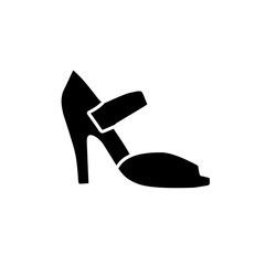 silhouette icon of women's shoes